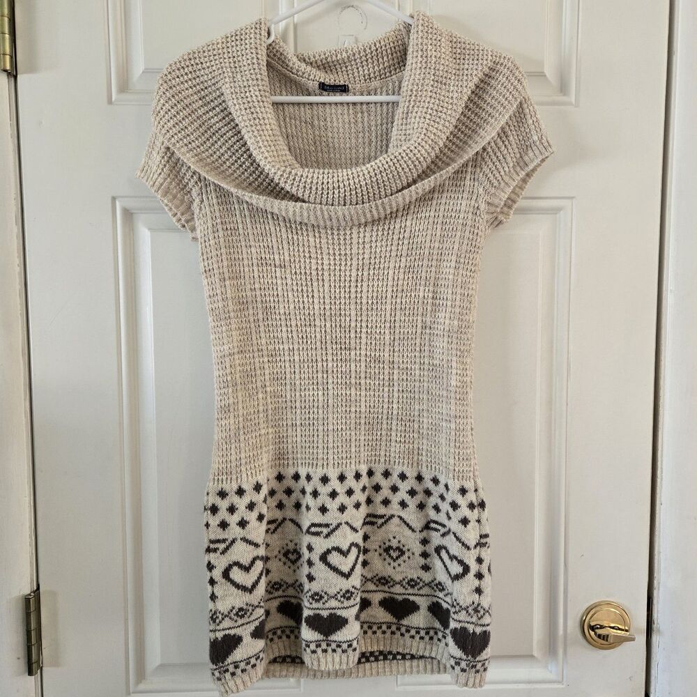 Blue Sand Sweater Dress Cowl Neck Womens Size Large Wool Alpaca Acrylic Viscose